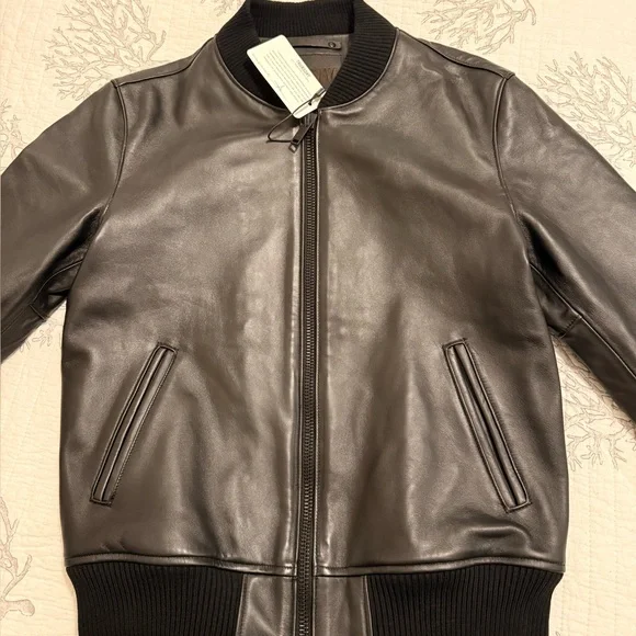Thursday Bomber Jacket Size Medium Lamb Leather New